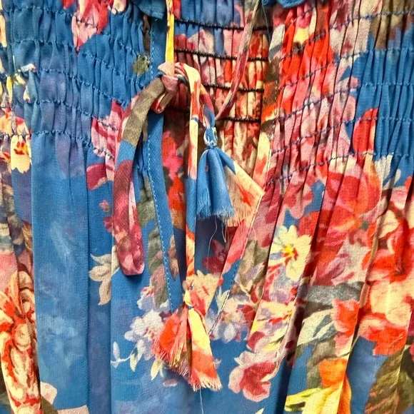 MISA Los Angeles Floral Smocked Wist Mini Dress - Picture 7 of 13